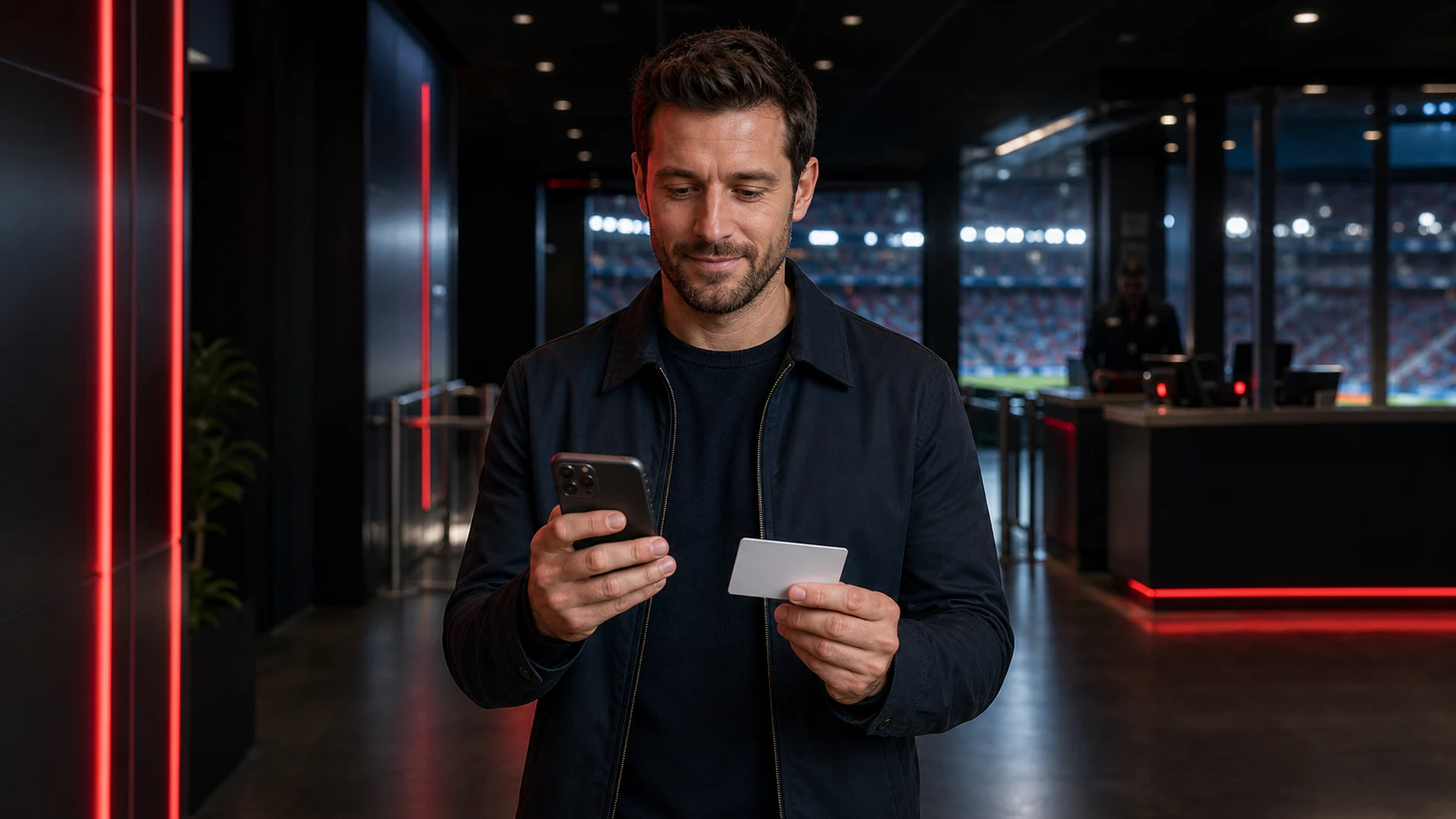 Sports fan preparing account details before a first deposit