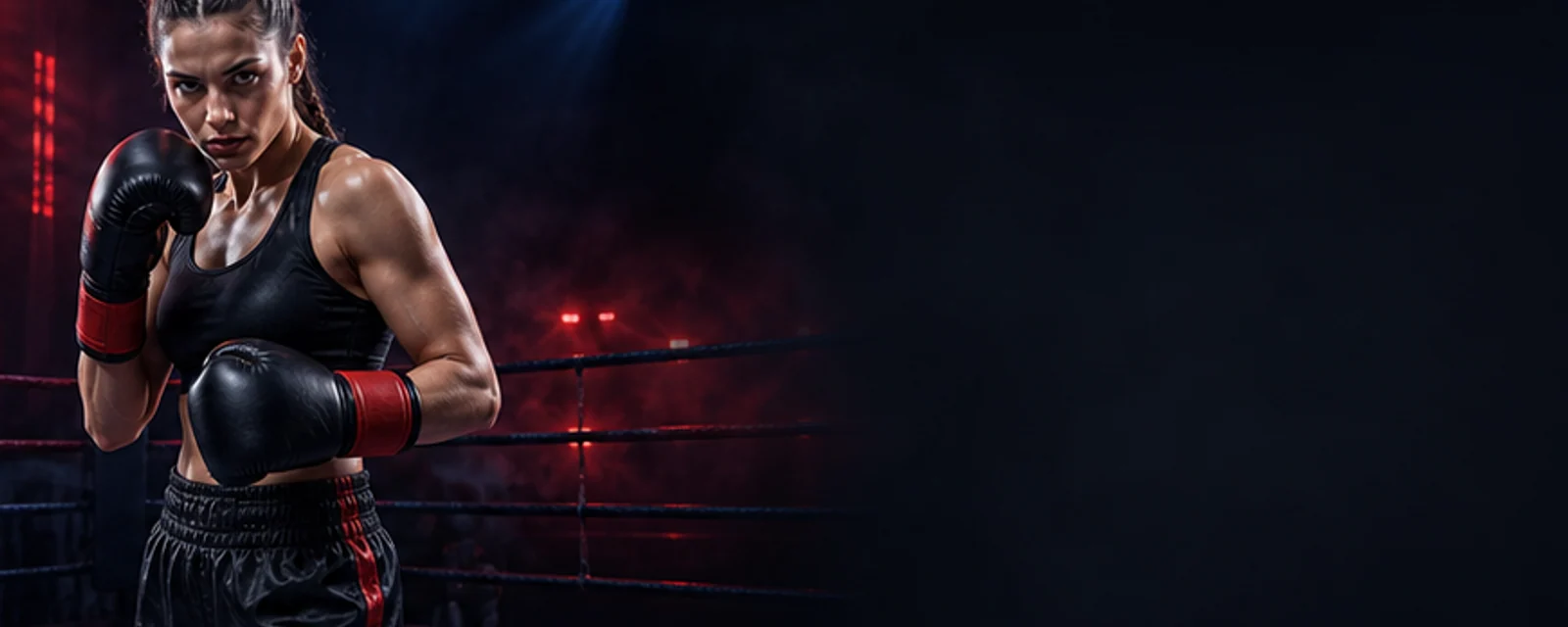 Athlete in an illuminated stadium